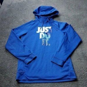 Nike Dri Fit Pullover Hoodie Mens Size S Small Blue